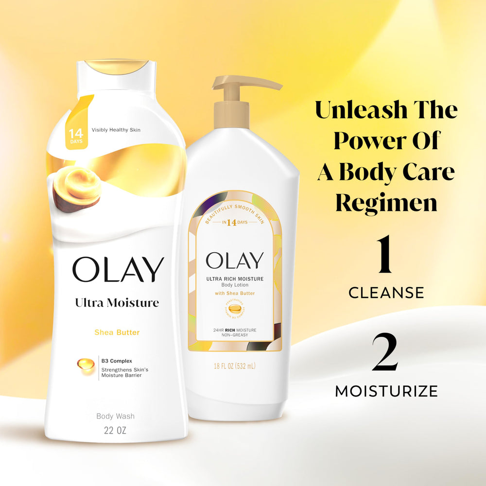 After-shower close-up showing skin feeling soft with Olay.