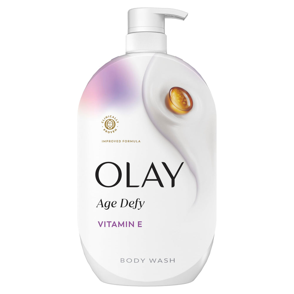 Jabf3n corporal Olay Age Defy en botella, hidrata la piel todo el deda