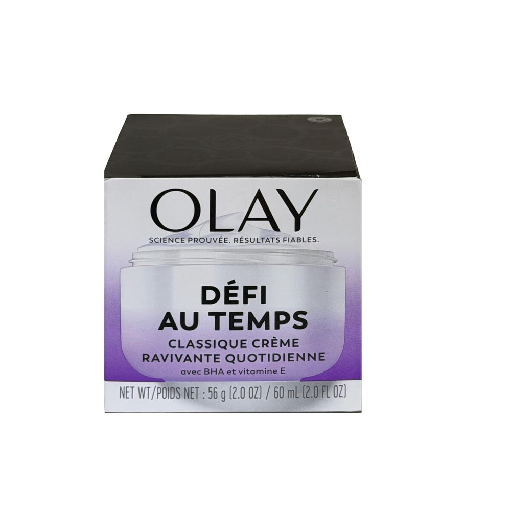 Olay Age Defying Renewal 60ml bottle on clean vanity.