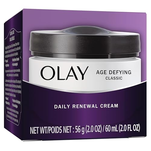 Olay Age Defying Renewal packaging shot for daily skincare routine.