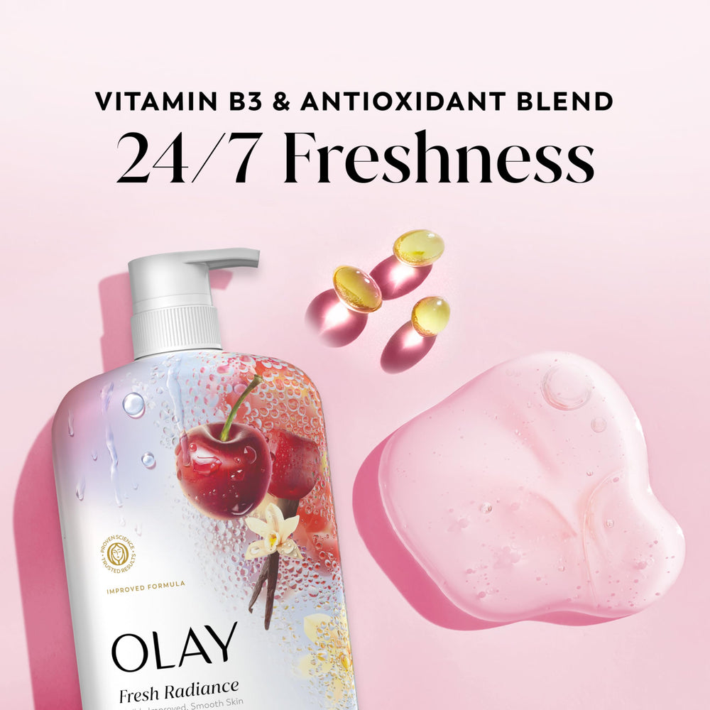 Olay aroma de cereza negra y vainilla, fragancia envolvente para ducharse