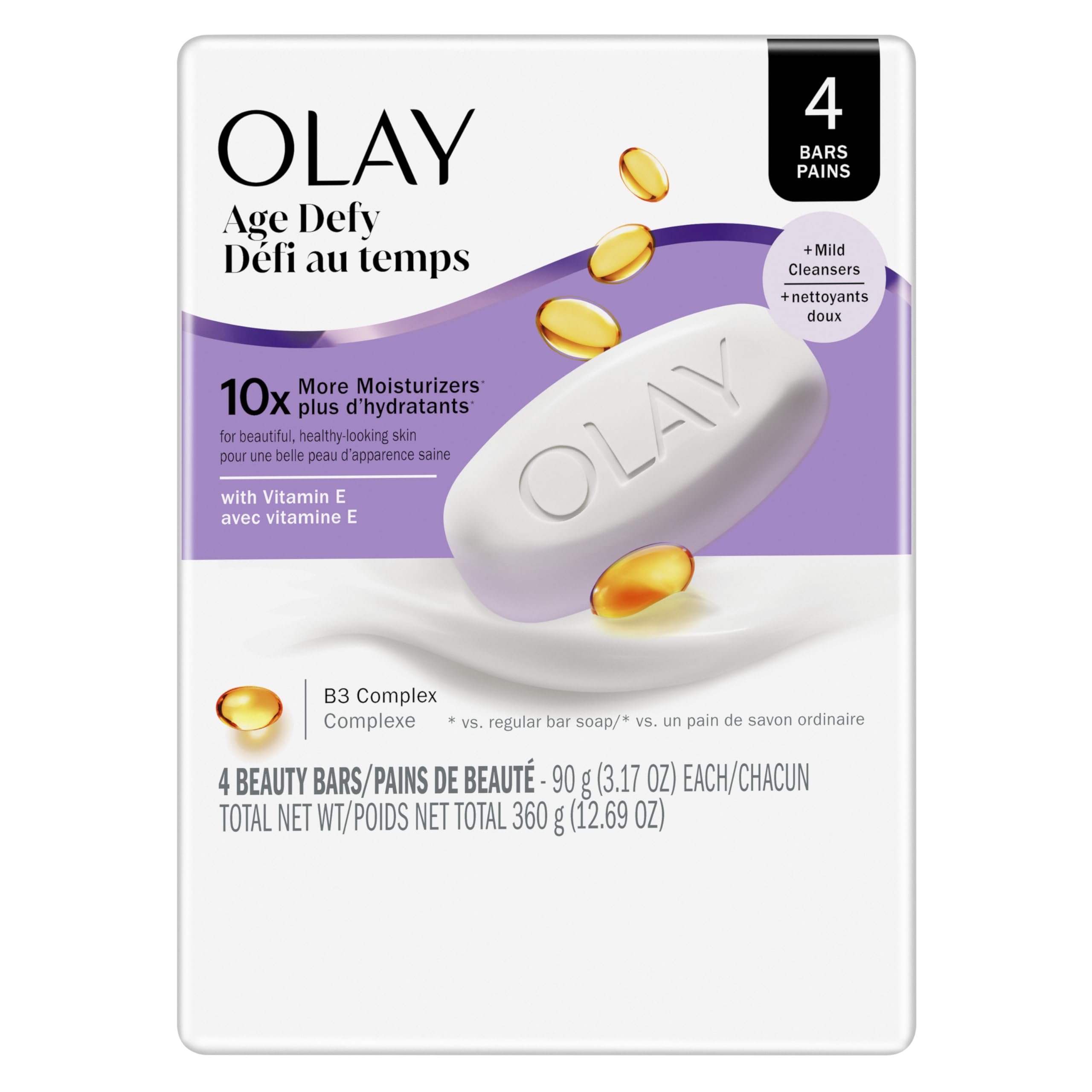 Olay Beauty Bar age-defying creamy lather for daily cleansing and moisture