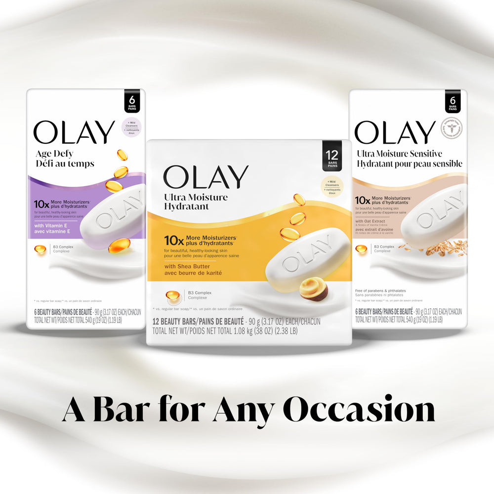 Olay Beauty Bar with Shea Butter scent leaves a comforting aroma.