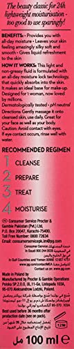 Textura ligera de Olay Beauty Fluid Regular 100ml se absorbe rápidamente.