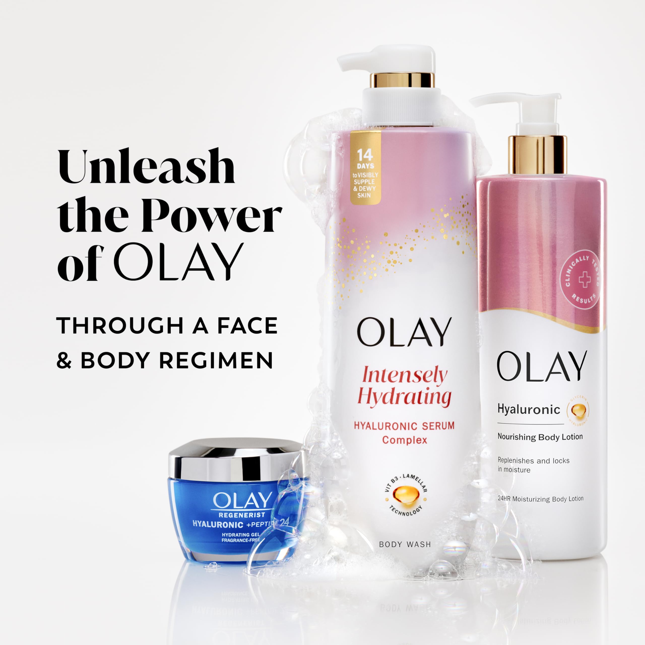 Olay body wash pack of two 26 oz bottles for daily use.