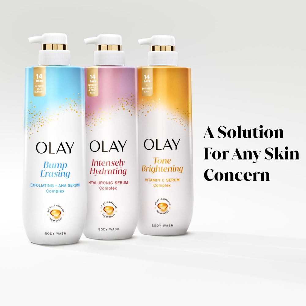 OLAY Body Wash for Women formula suitable for all skin types.