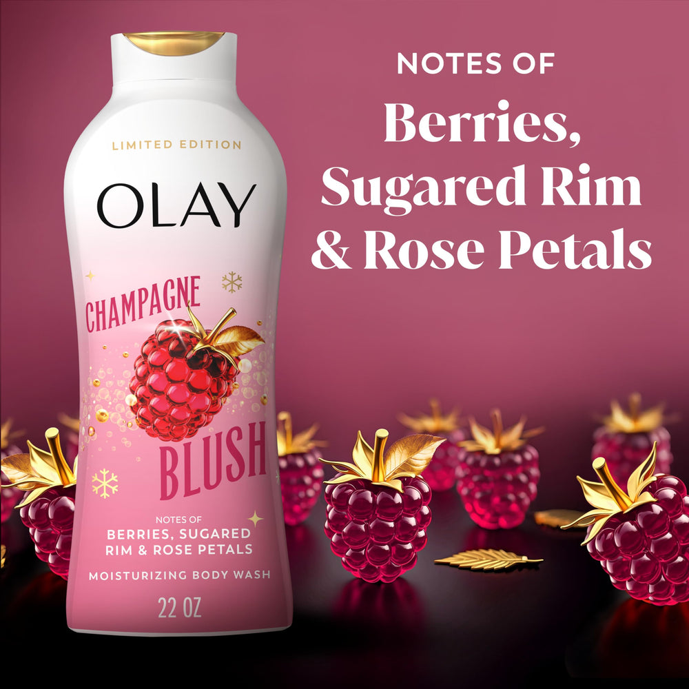 Creamy foam from Olay Champagne Blush cleanses while delivering moisture.