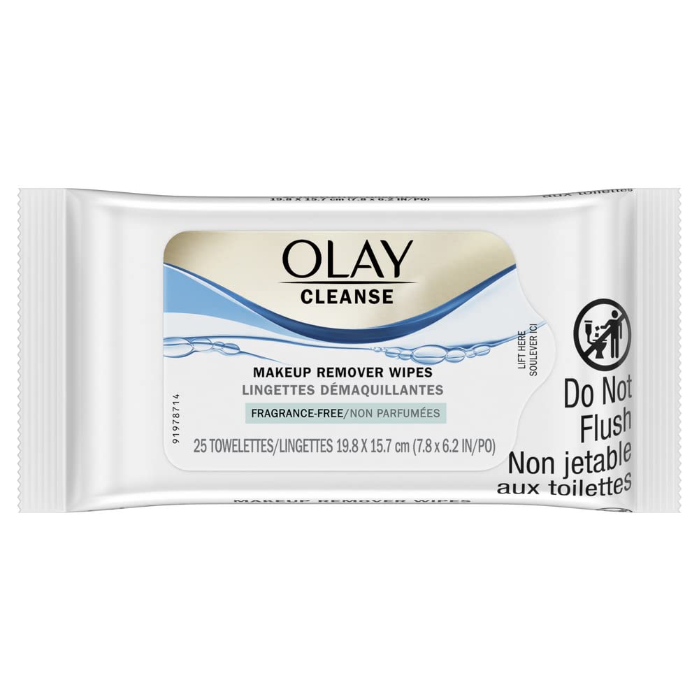 Olay Cleanse: toallitas desmaquillantes en empaque compacto y sin fragancia para uso diario.