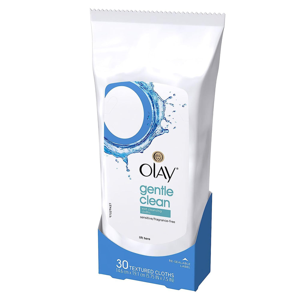 Olay Cleanse Gentle Cloths after-use results showing soft skin.