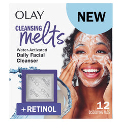 Olay Cleansing Melts dissolve the pad to start a gentle cleanse.