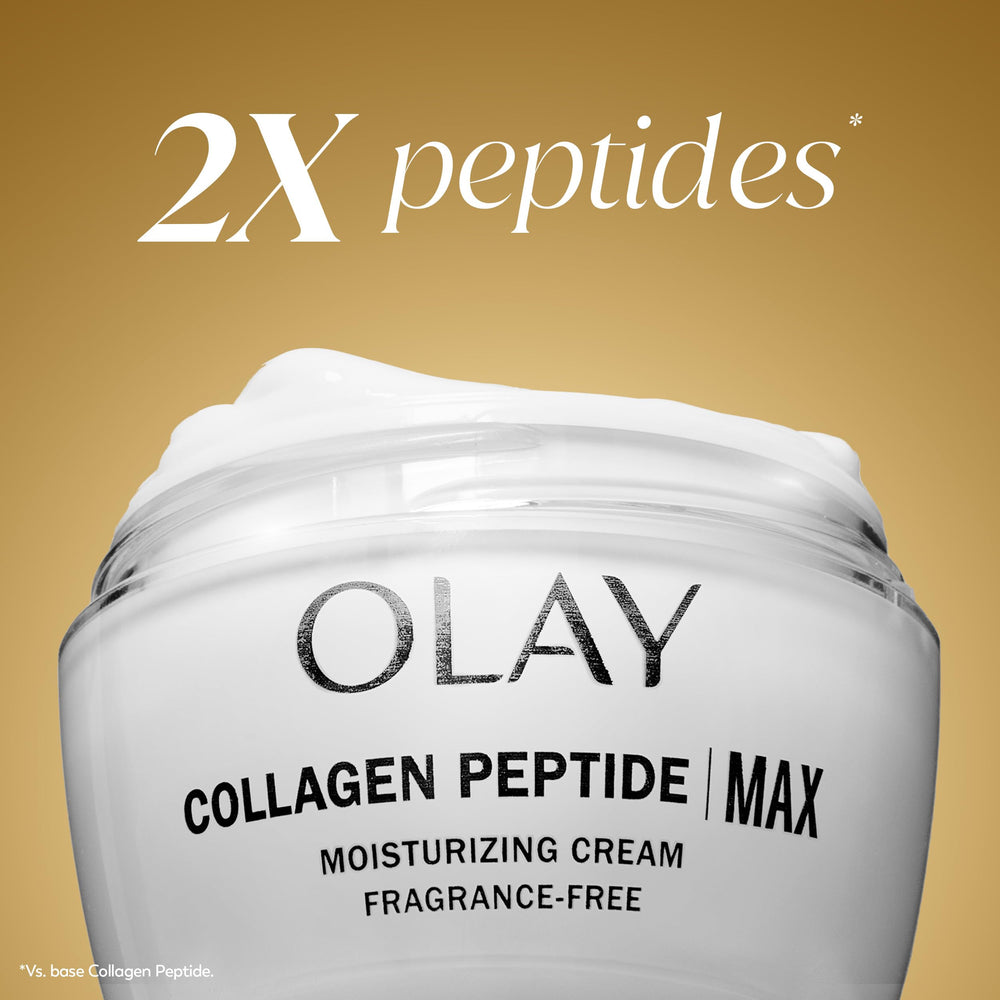 Olay Collagen Peptide 24 MAX closeup highlighting smooth skin texture