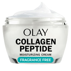 OLAY Collagen Peptide Cream bottle for daily hydration.