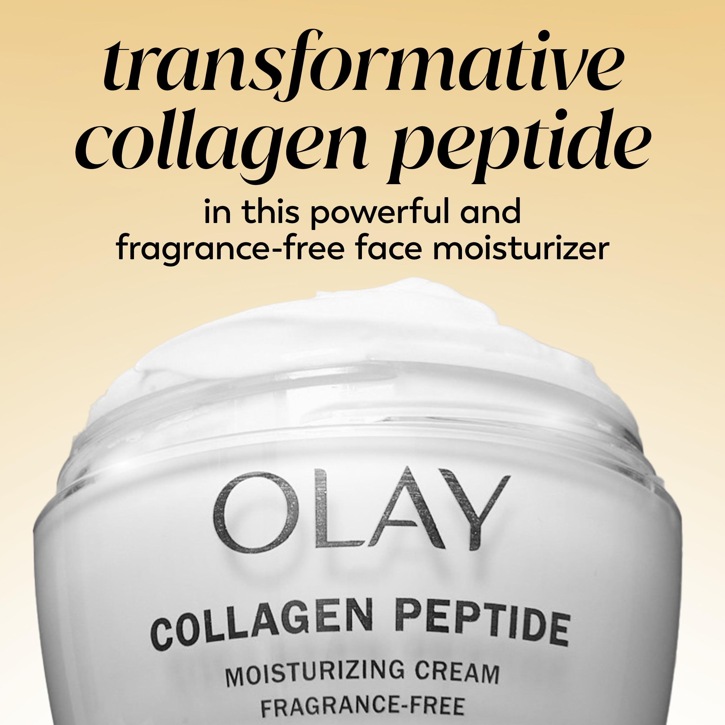 OLAY Collagen Peptide Cream skin texture after application appears smoother.