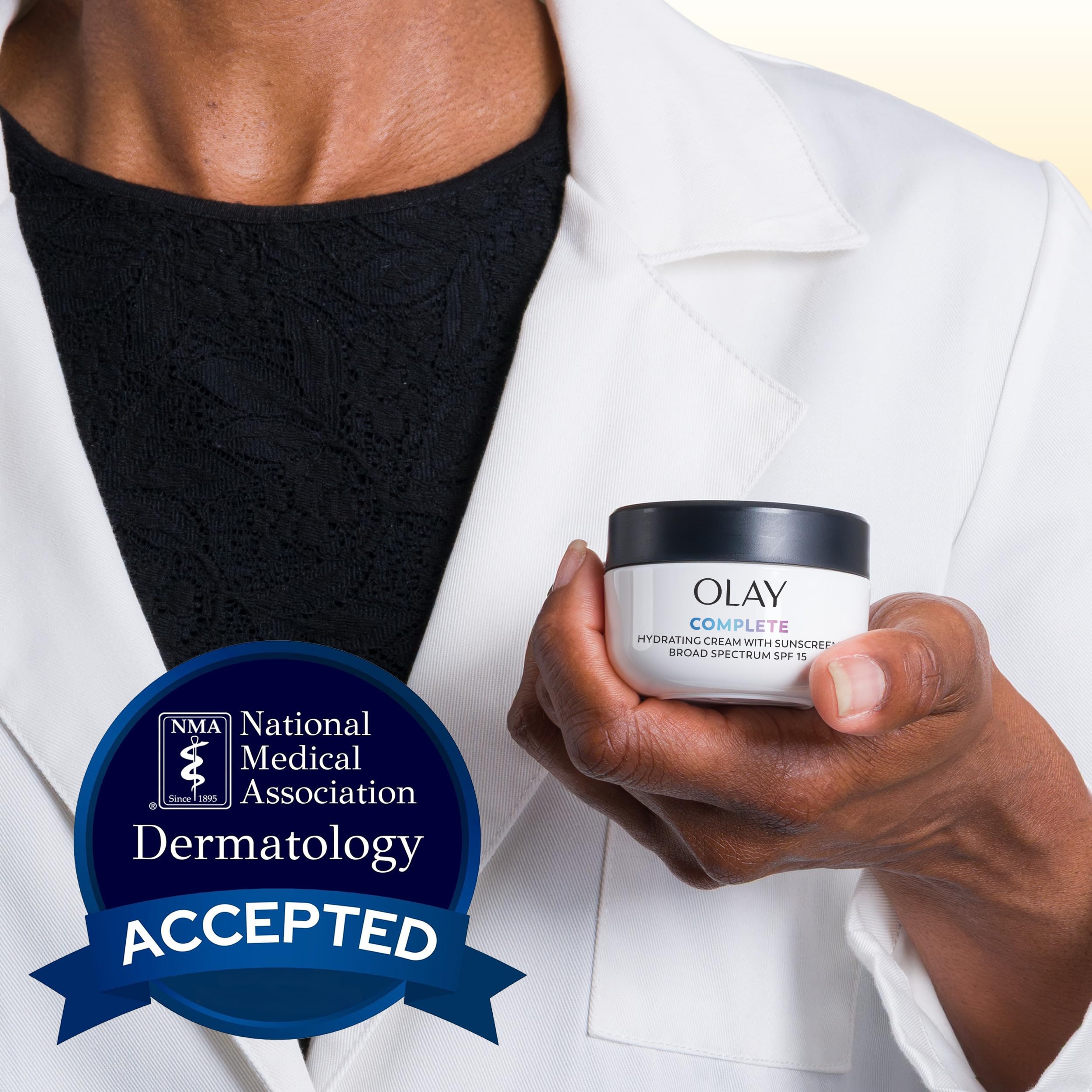 Olay lightweight lotion texture on skin