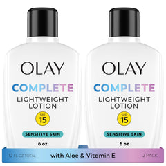 Olay Complete Lotion SPF 15 2-pack front view showing daily sun protection