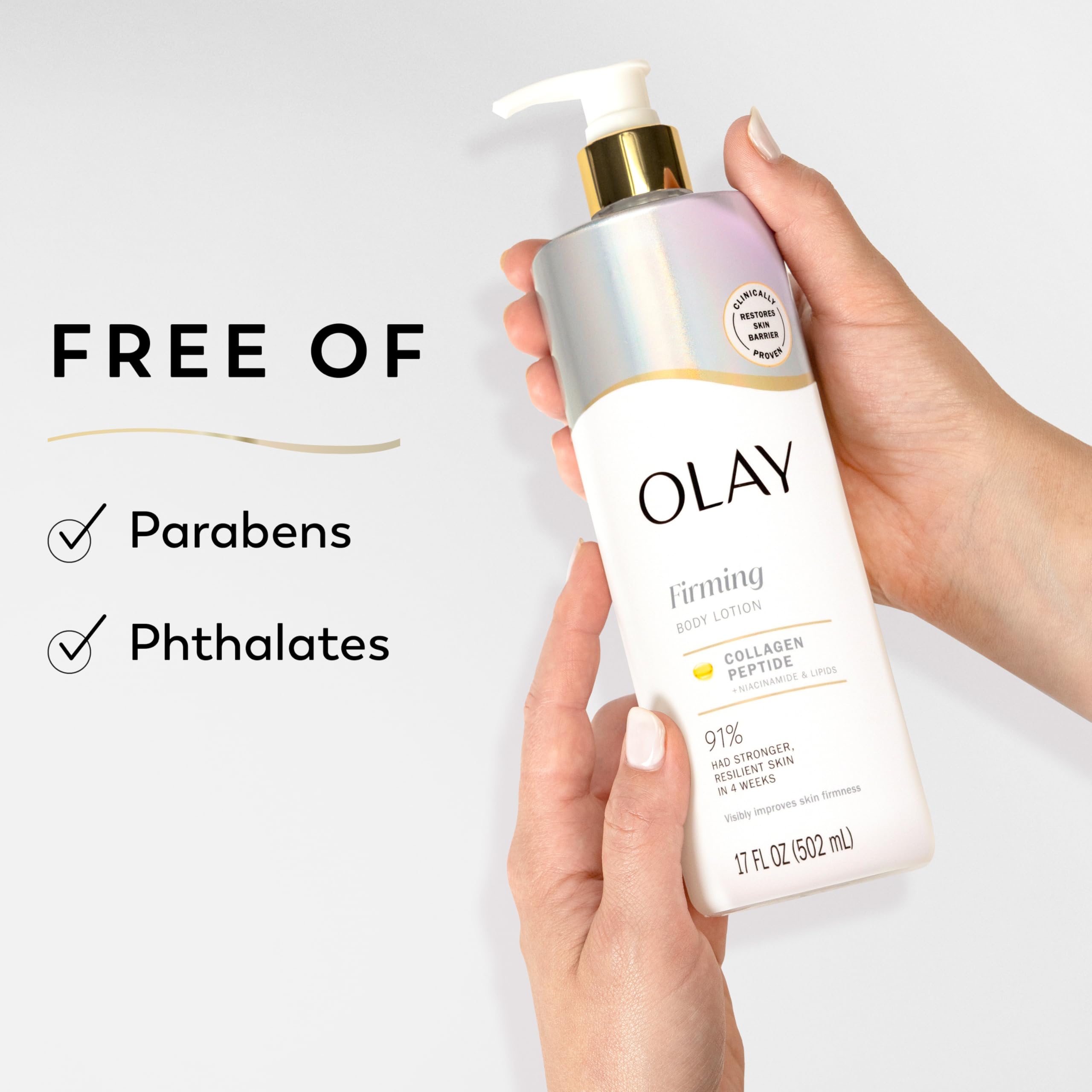 Olay crema corporal para todas las pieles, enfoque en uso diario para cualquier tono.