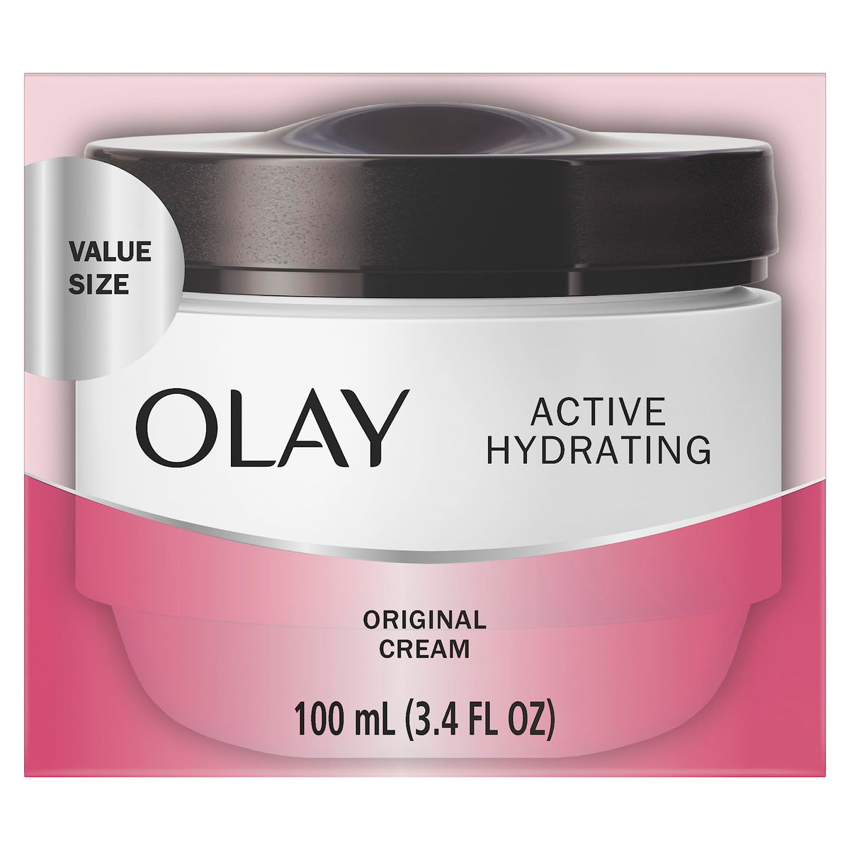 Olay Crema Hidratante Activa en frasco para hidratación de 48 horas.