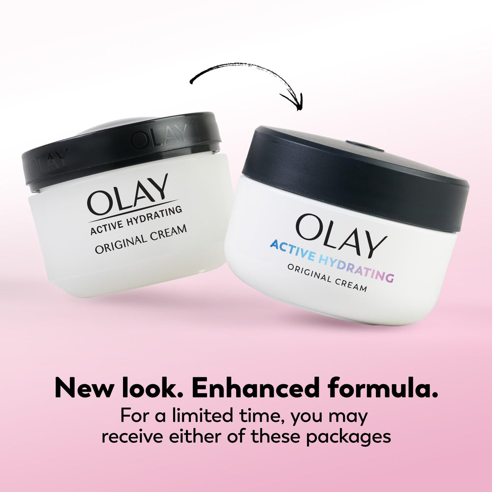 Textura cremosa de la Crema Hidratante Activa de Olay.