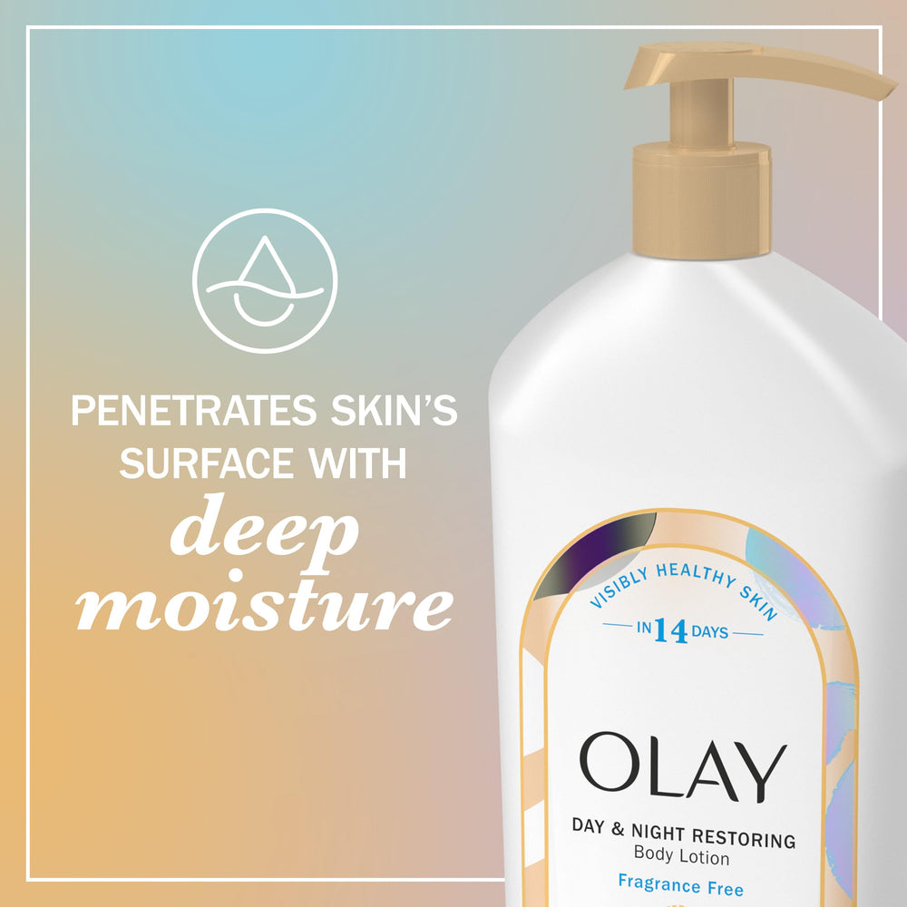 Loción Olay hidrata piel de todo tipo con textura agradable