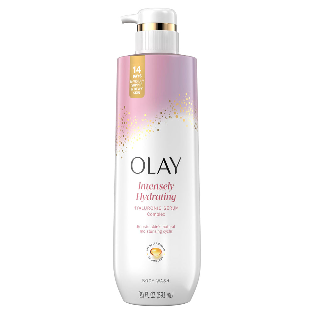 Olay, cuidado corporal para mujeres, frasco de 20oz con hidratación intensa.