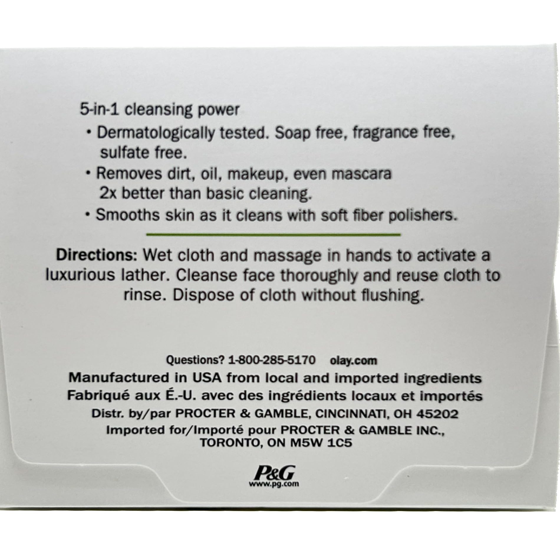 OLAY Daily Gentle Clean Cloths makeup-removal capability without harsh chemicals, great for quick touch-ups.