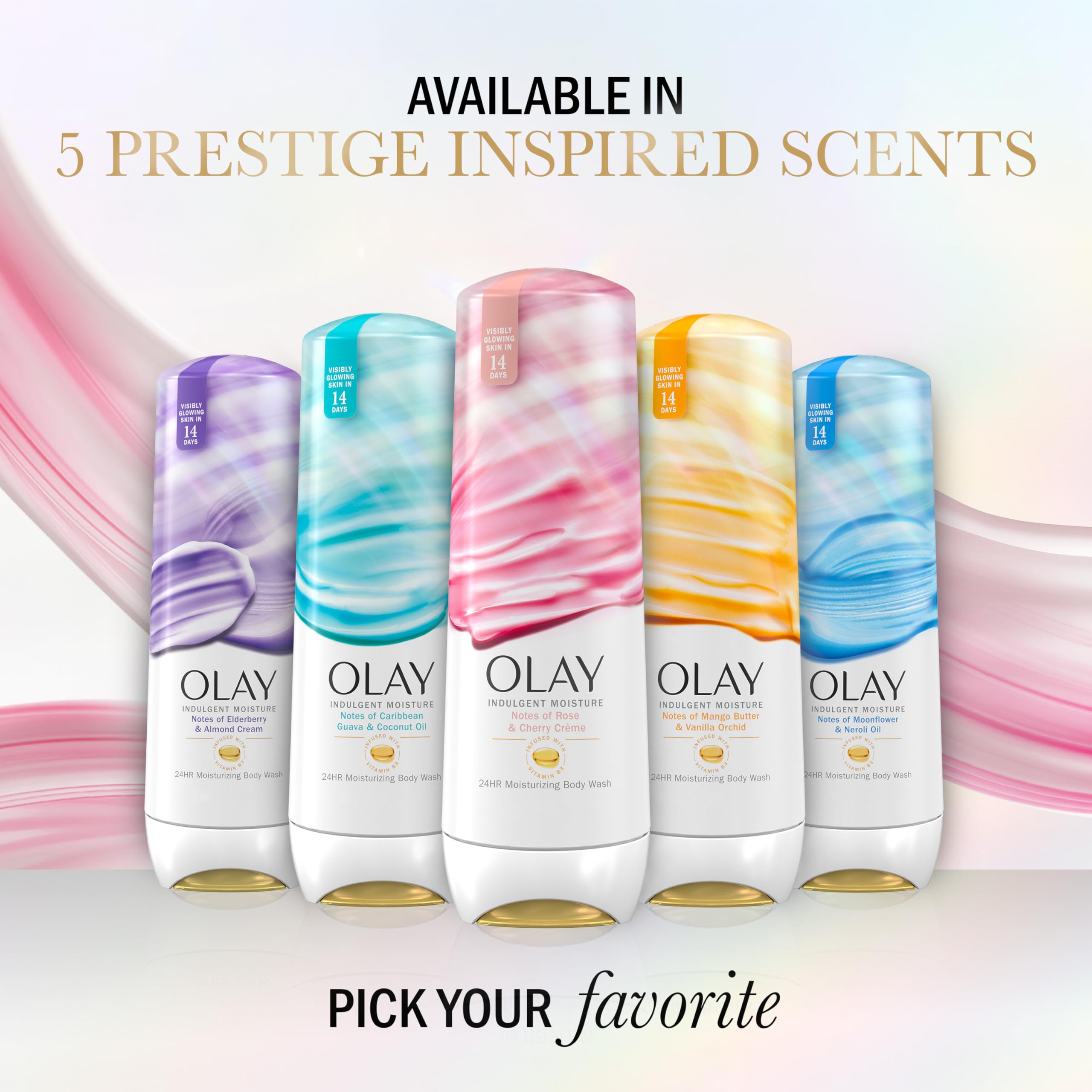Olay Ducha Corporal Indulgente, notas de rosa y cereza, perfuma sutilmente tu ducha.