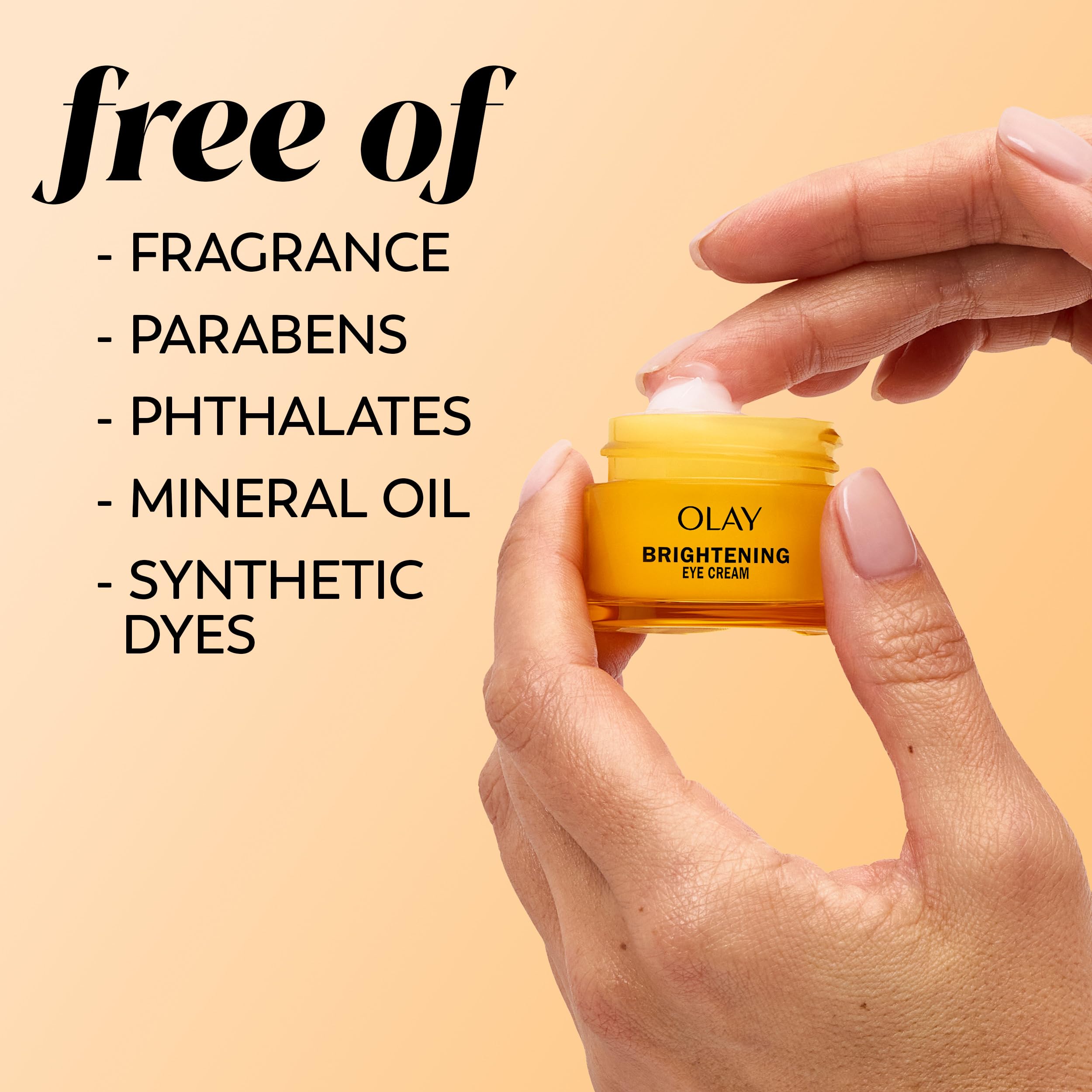 Olay eye-area massage scene highlights gentle, silky absorption