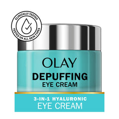 Olay eye gel cooling application close-up—quick absorption