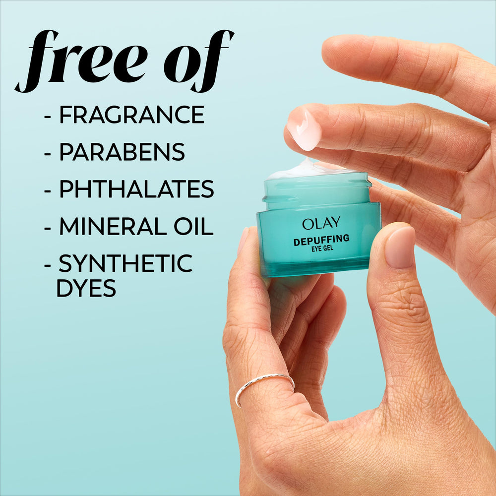 Olay eye gel texture—fast absorption into skin