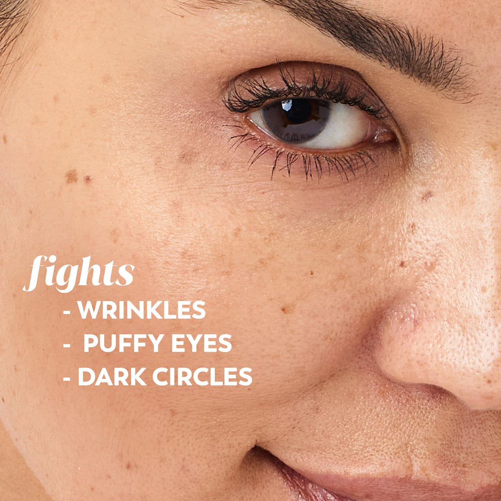 OLAY Ultimate Eye Cream texture swatch demonstrates rich yet lightweight hydration.