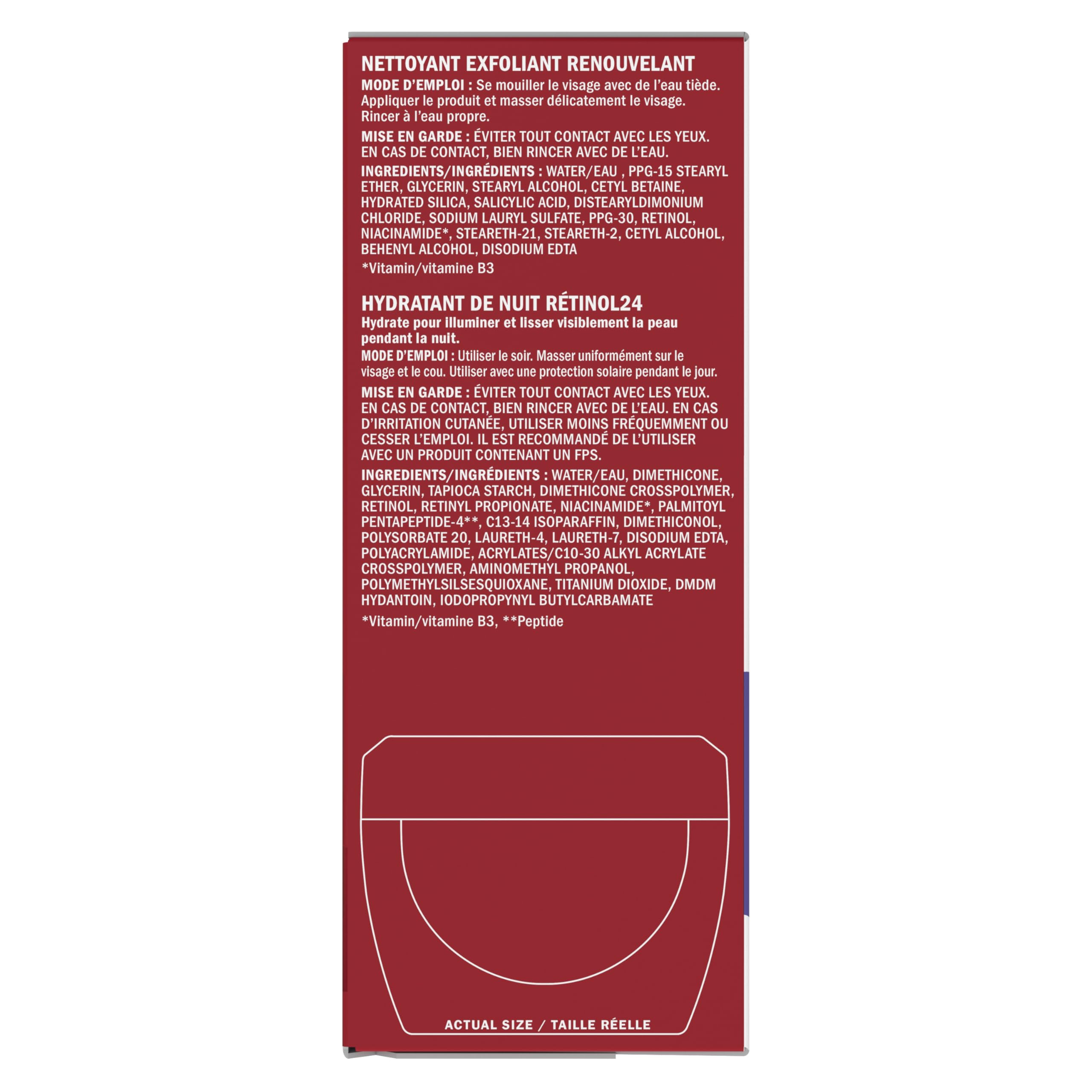 Olay Fragrance-free moisturizer label indicating fragrance- and dye-free formula