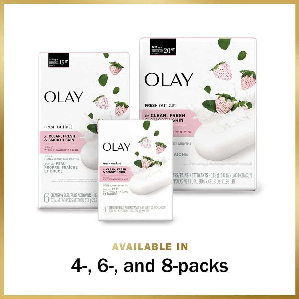 Olay Fresh Outlast aroma refrescante para rutina de ducha diaria.