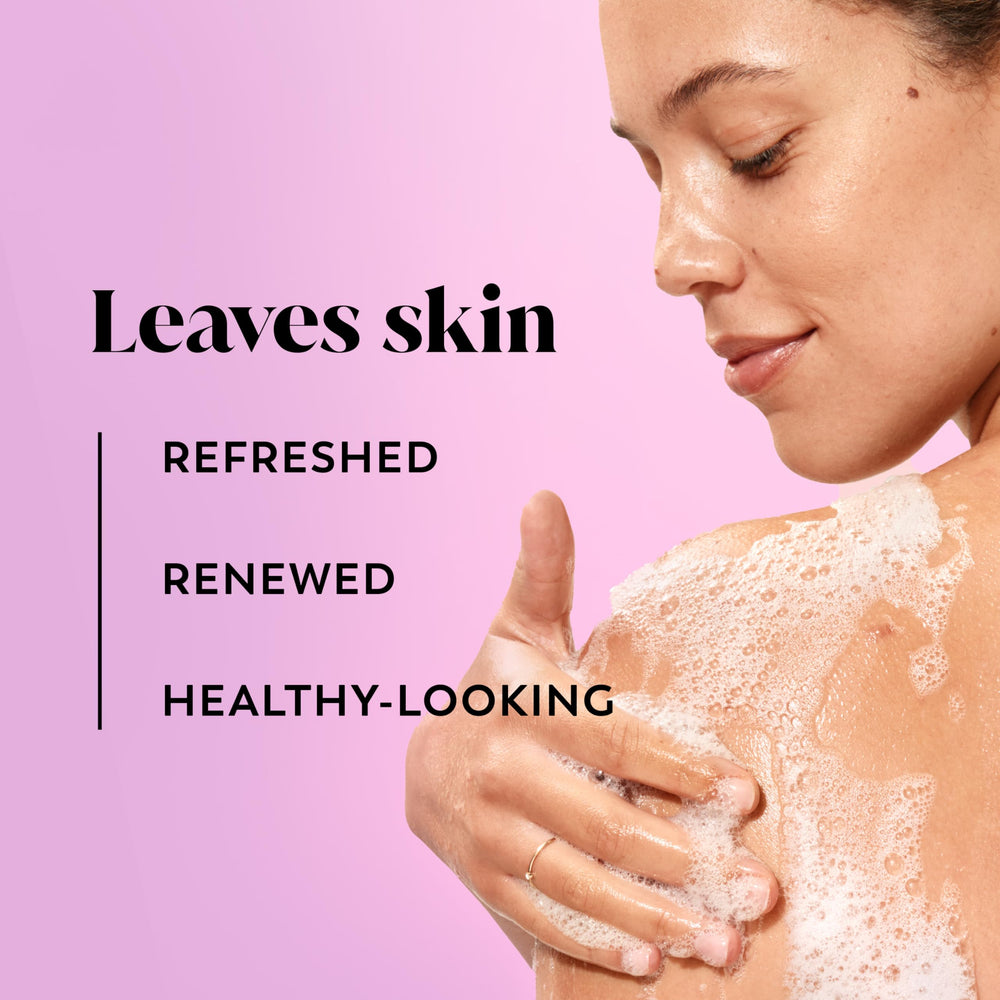 Olay Fresh Outlast Ducha Corporal en estante, formato práctico para uso diario.