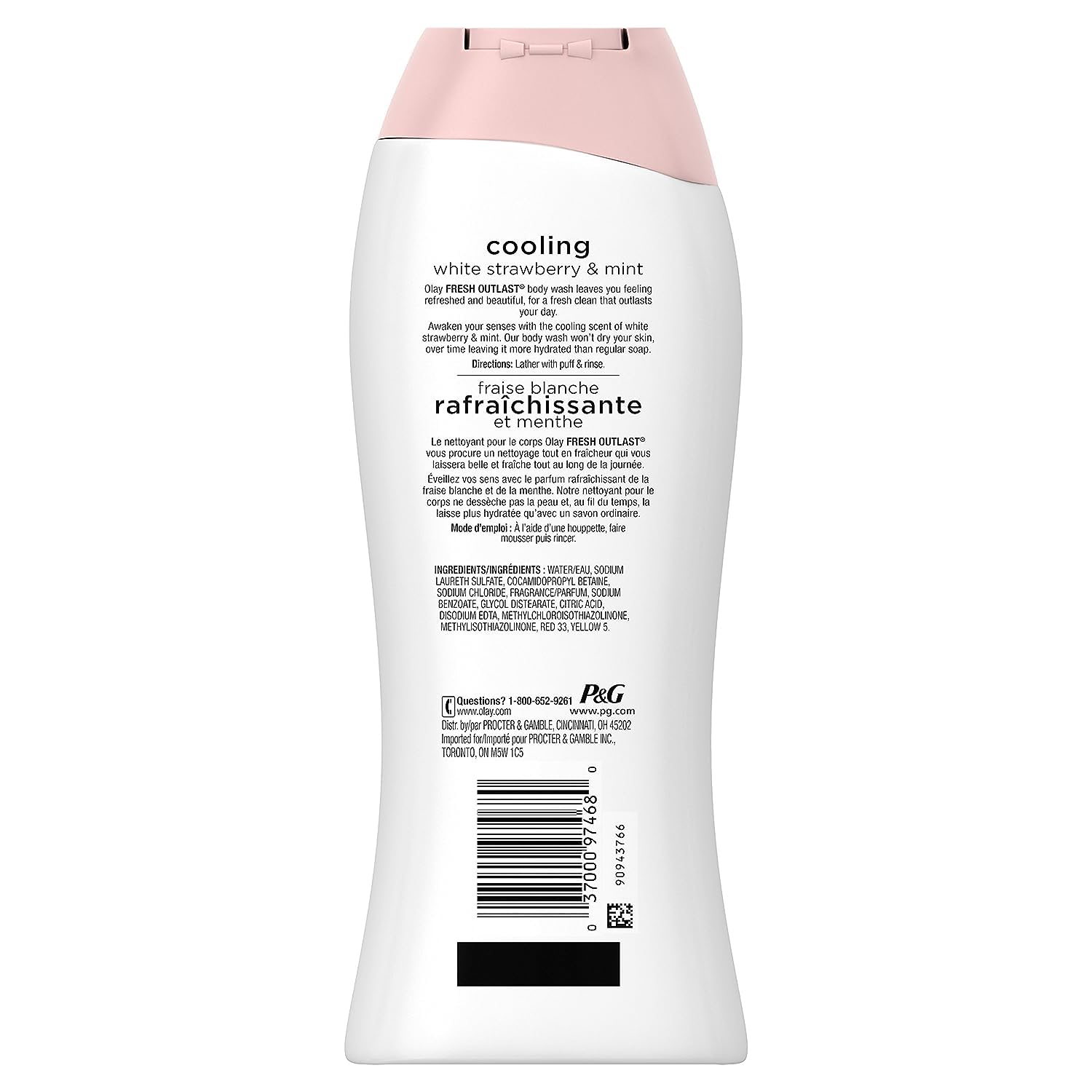 Olay Fresh Outlast foam pump showing rich, hydrating lather