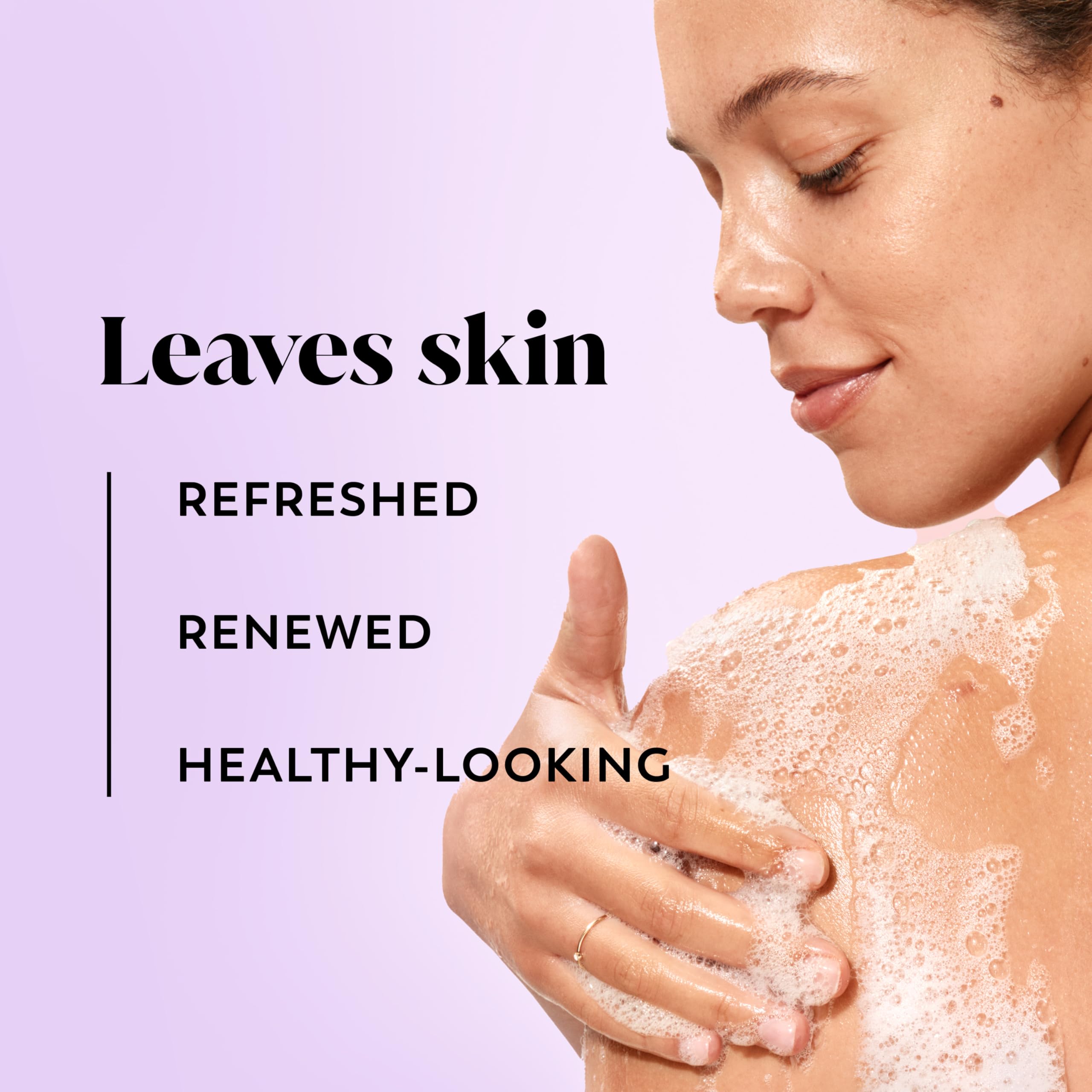 Foamy lather close-up from Olay Fresh Outlast body wash.