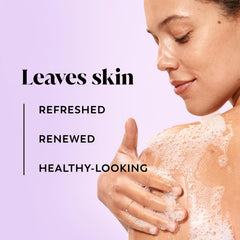 Foamy lather close-up from Olay Fresh Outlast body wash.