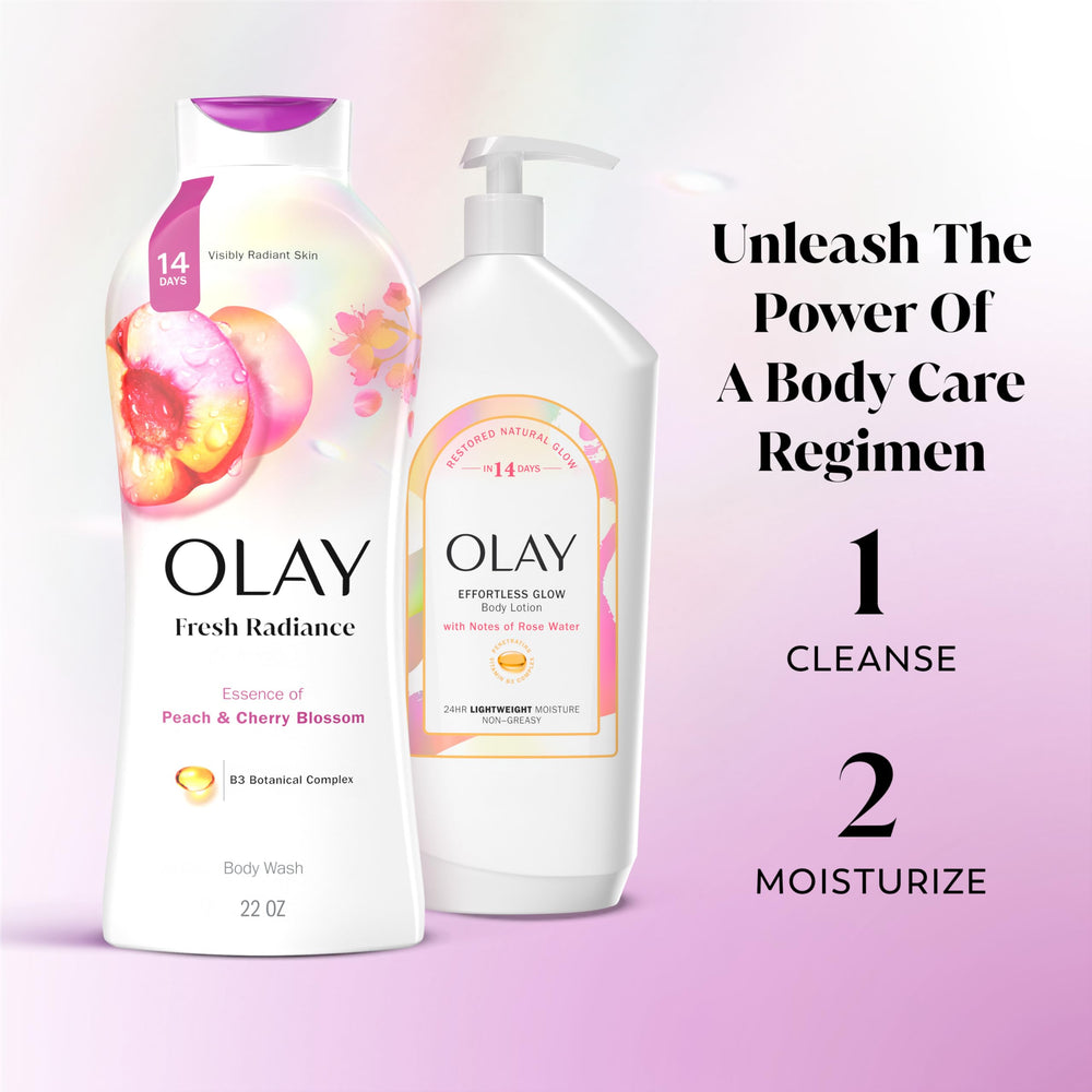 Olay Fresh Outlast peach-cherry fragrance note evokes a bright scent