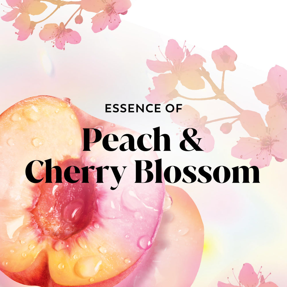 Olay Fresh Outlast peach-cherry pack front displays size and value