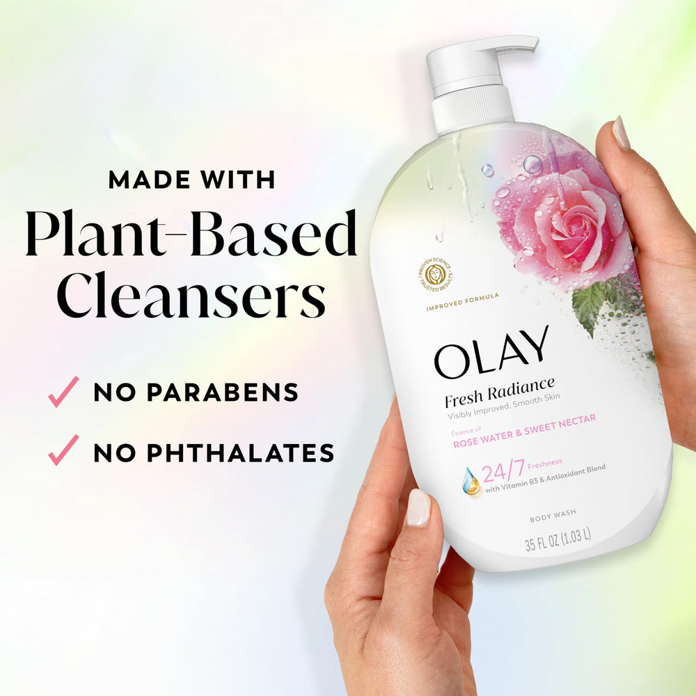Vitamina B3 en Olay Fresh Radiance para apoyar la piel durante la limpieza