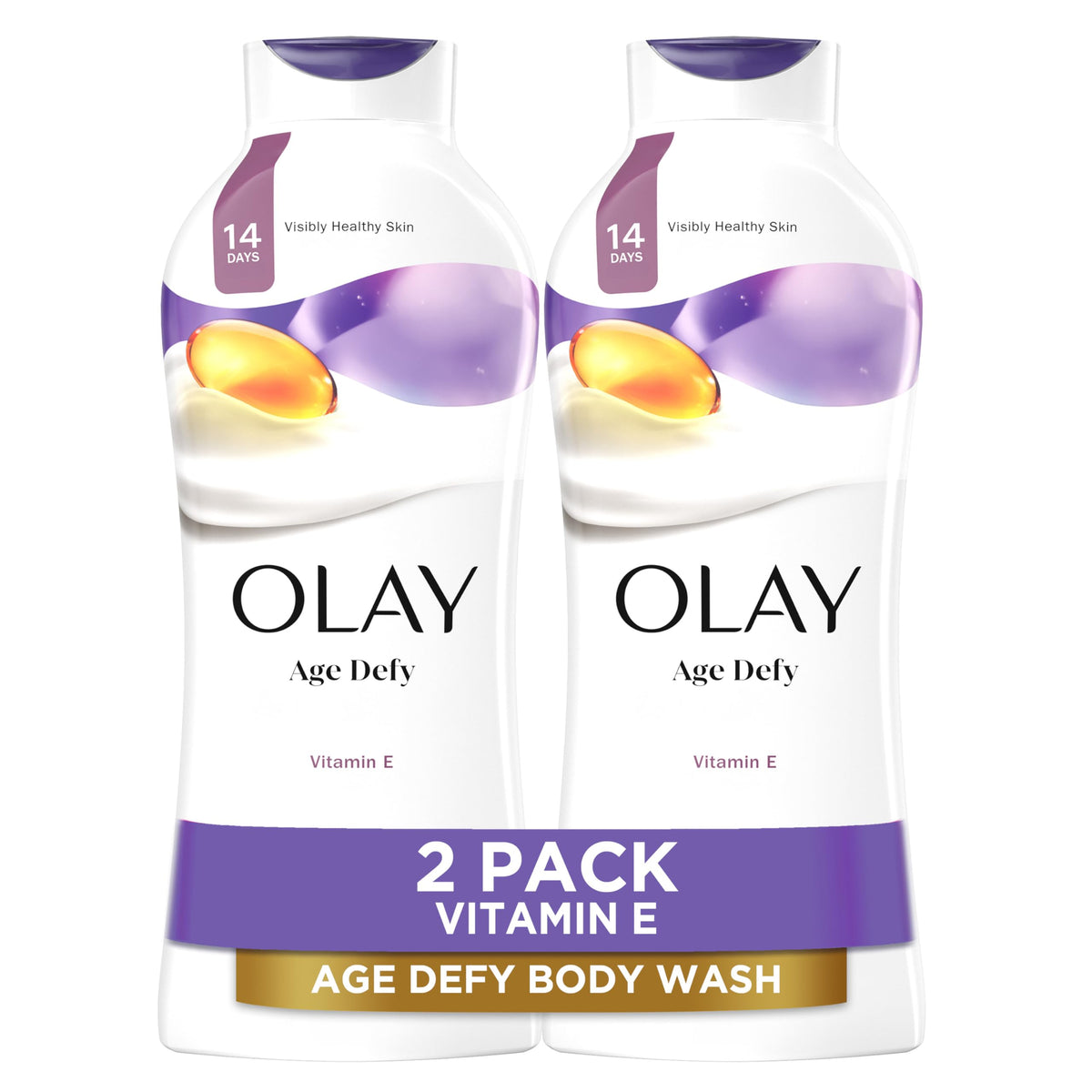 Olay Gel de Ducha Antiedad, botella visible, aporta hidratación duradera para la piel.