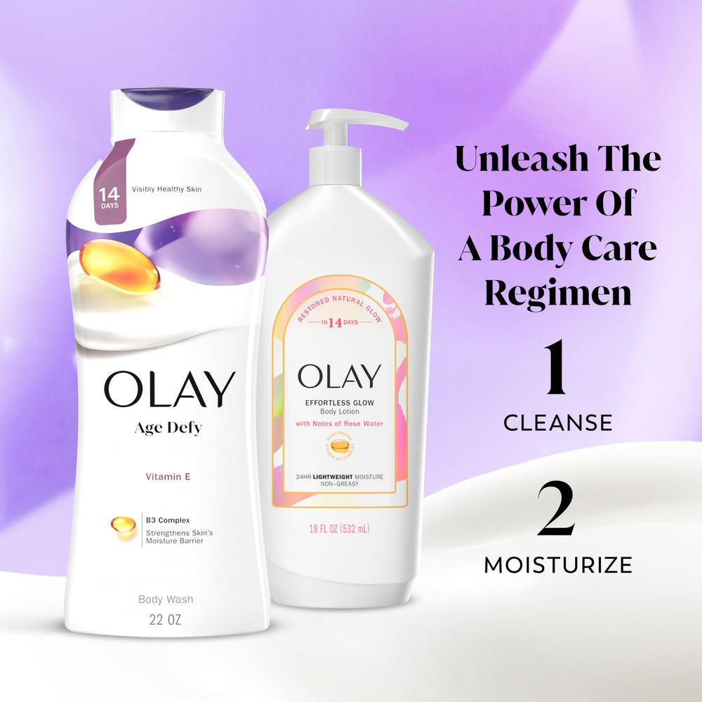 Olay Gel de Ducha Antiedad, libre de parabenos y ftalatos, cuidado suave.