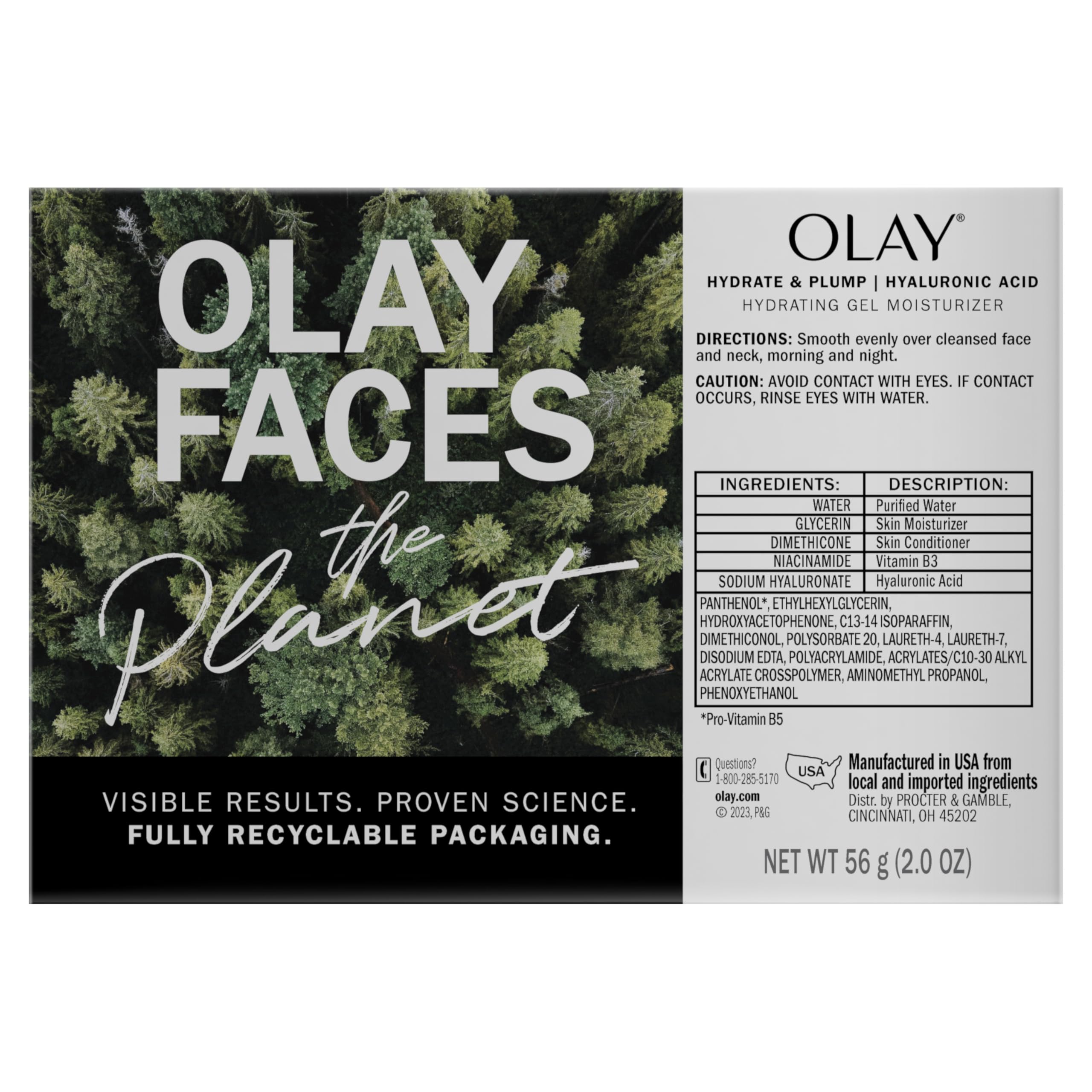 Olay Hyaluronic bigger jar emphasizes longer daily use.