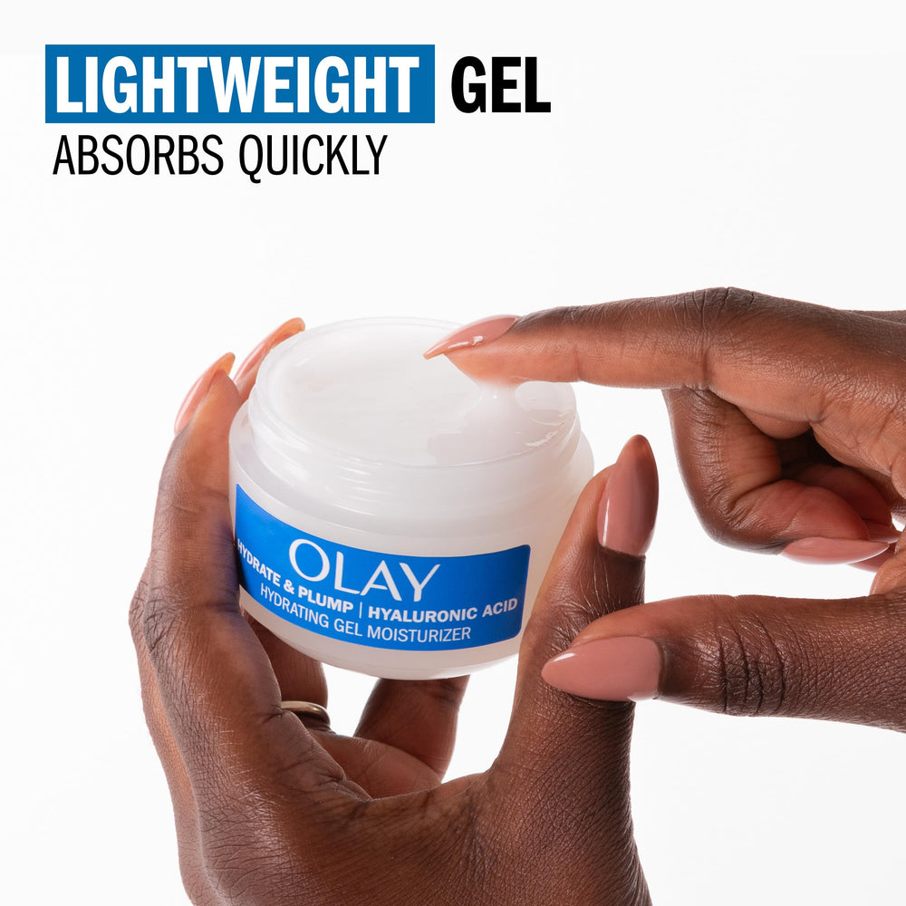 Olay Hyaluronic recyclable packaging with jar and lid.