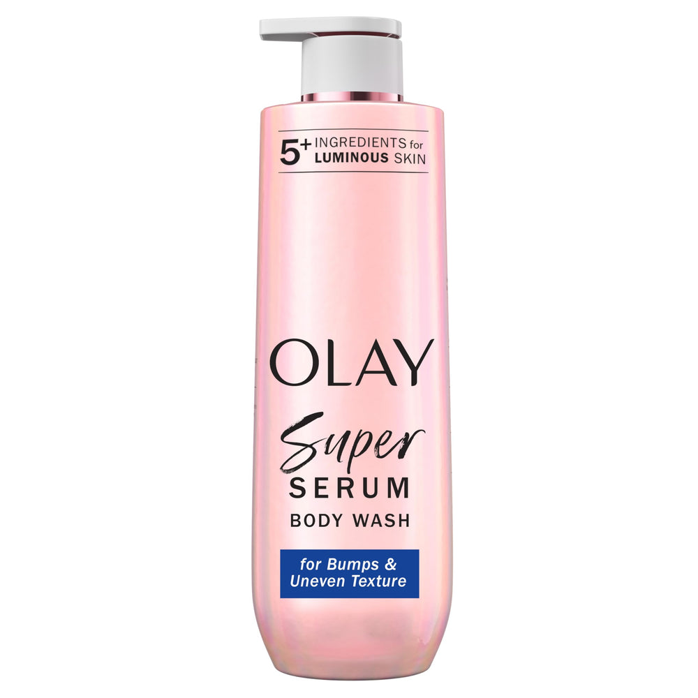 Olay Lavado corporal con Súper Suero, botella con bomba para hidratación diaria.