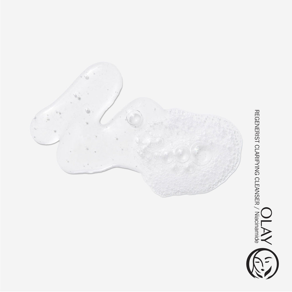 Olay limpiador facial diario espuma suave, limpieza diaria sin irritación.