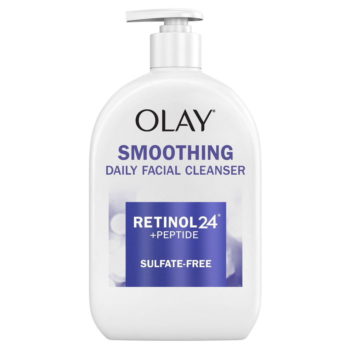 Olay limpiador facial diario con retinol para piel limpia y suave.