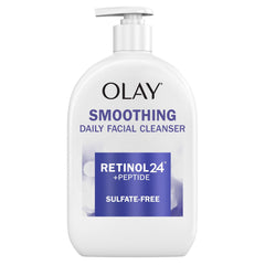 Olay limpiador facial diario con retinol para piel limpia y suave.