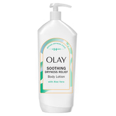 Olay loción corporal en envase de 18 onzas para hidratación duradera.