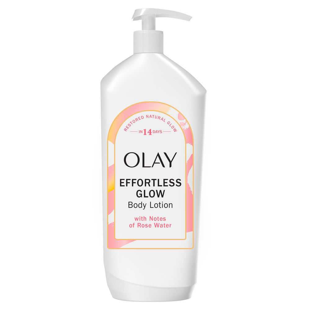 Olay Loción Corporal Brillo Natural, piel hidratada y radiante todo el día.