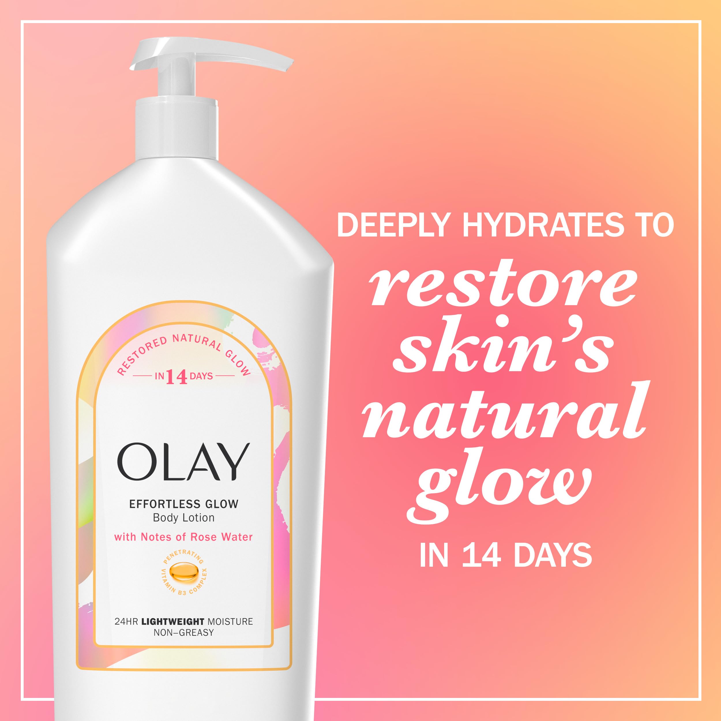 Olay Loción Corporal Hidratación 24h, mantiene la piel suave y flexible.